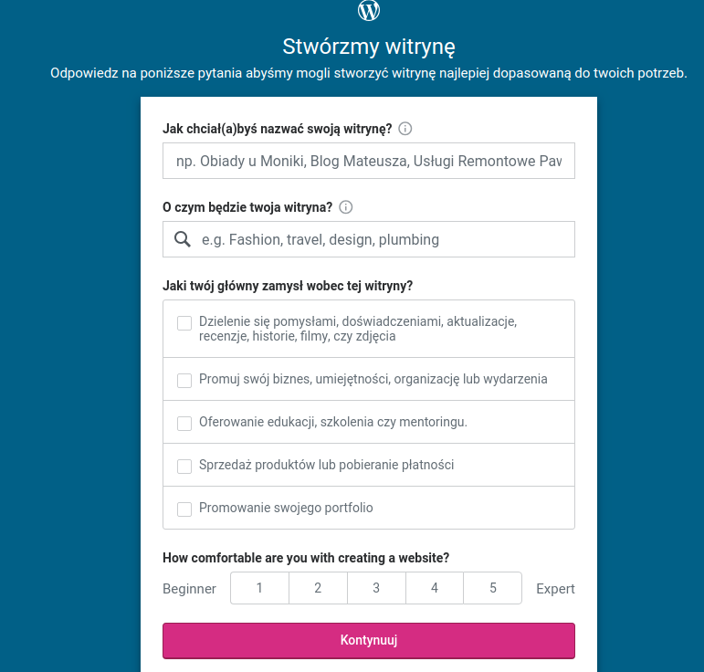 poradnik jak założyć bloga na wordpress